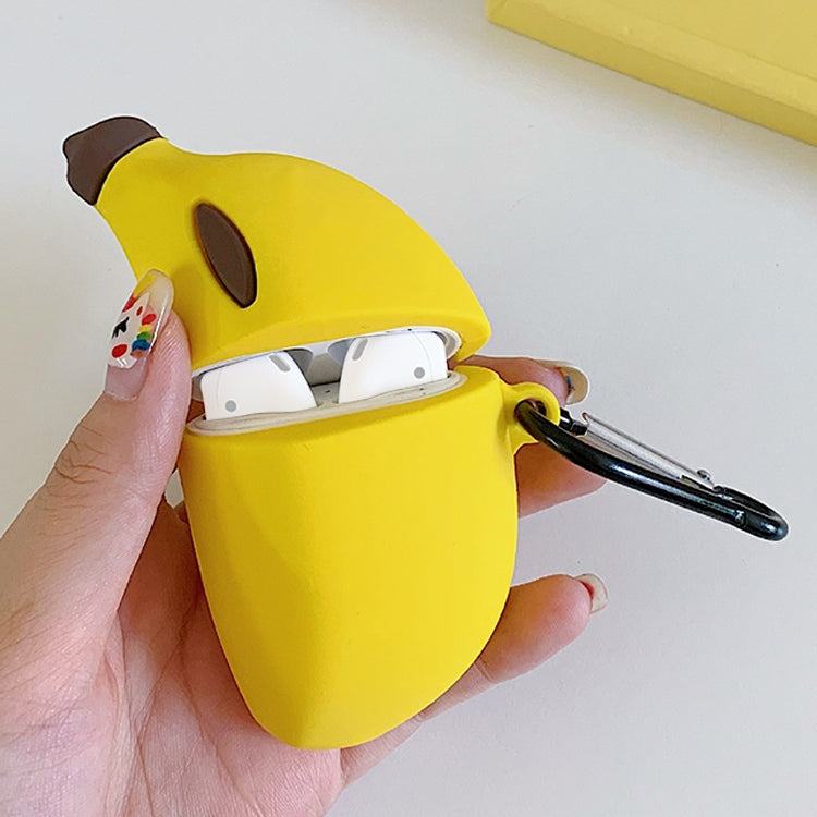Custodia protettiva in silicone antiurto per auricolari wireless Banana per Apple AirPods 1 / 2 Custodia protettiva in silicone antiurto per auricolari wireless Banana per Apple AirPods 1 / 2